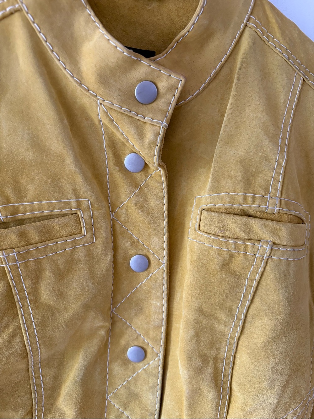 Danier yellow suede jacket